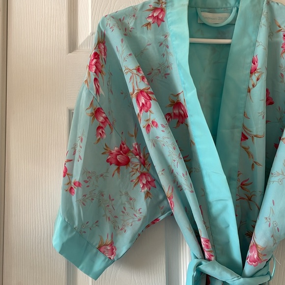 Vintage floral spring summer kimono robe lingerie - Picture 3 of 8